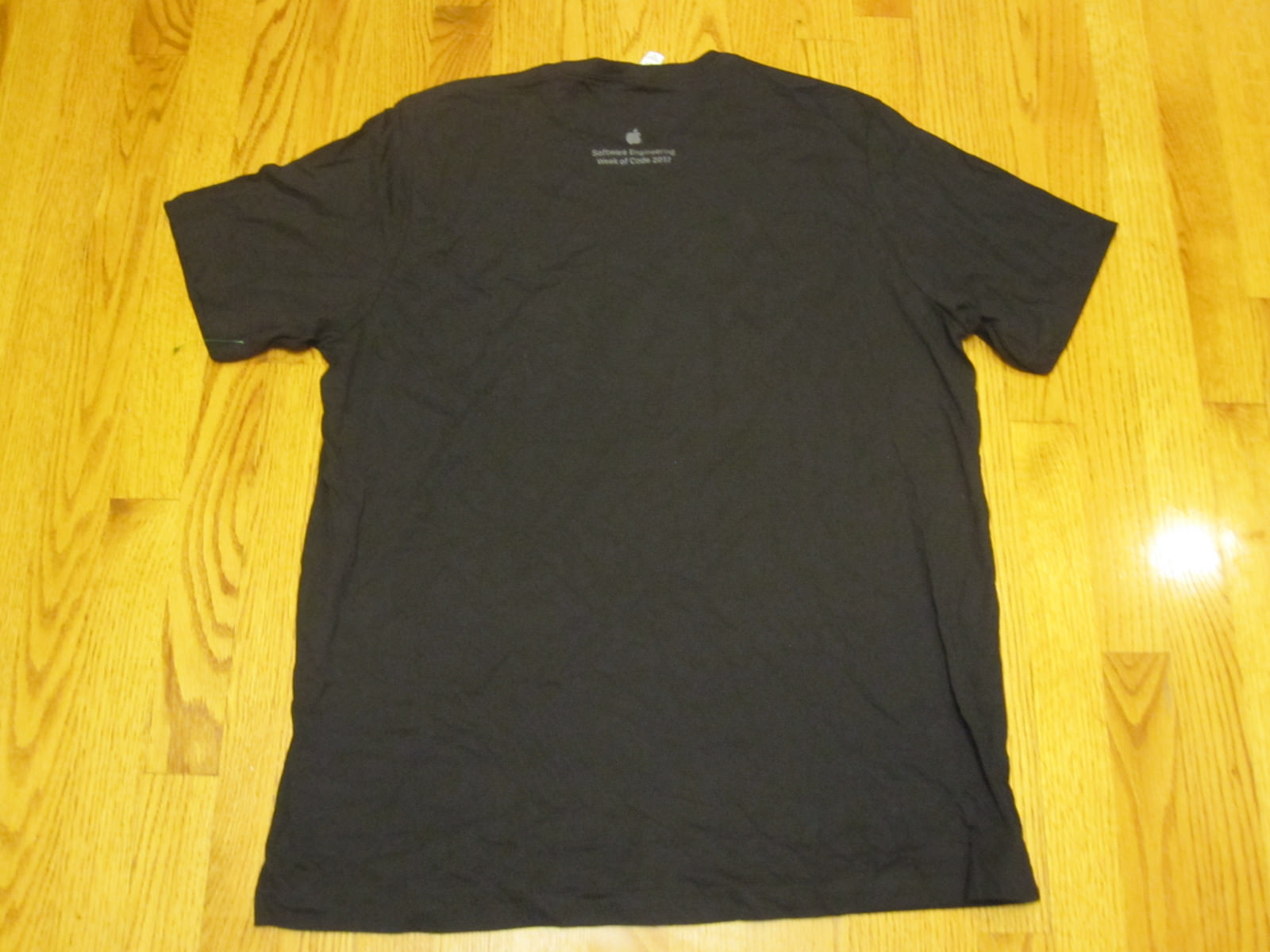 APPLE Software ENGINEER Tee SHIRT Black XL Employee Week of Code Hackathon Swift
