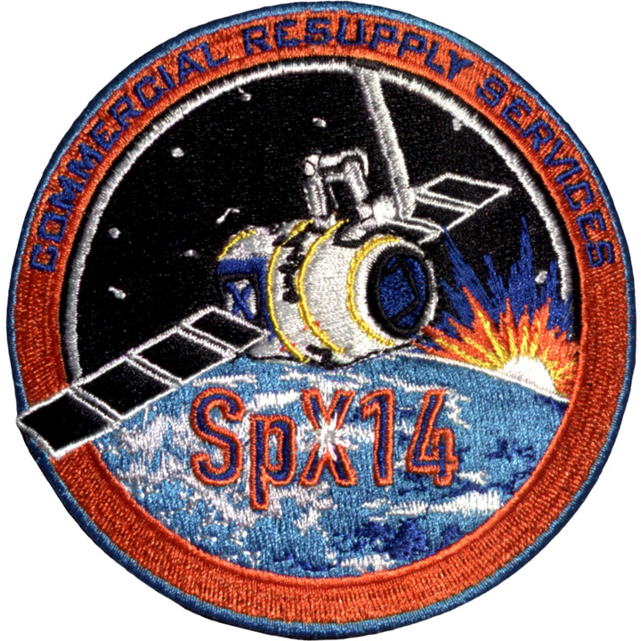 NASA SpaceX CRS-14, SpX-14 Commercial Resupply Service Mission Embroidered P