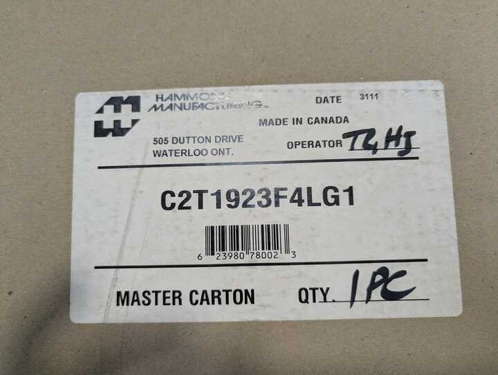 Hammond Manufacturing C2T1923F4LG1 400CFM CABINET FAN TOP