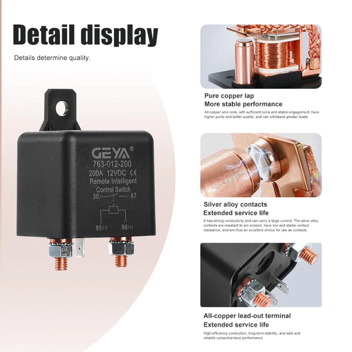 12V 200A Remote Battery Disconnect Kill Switch Anti Theft Auto Isolator D type