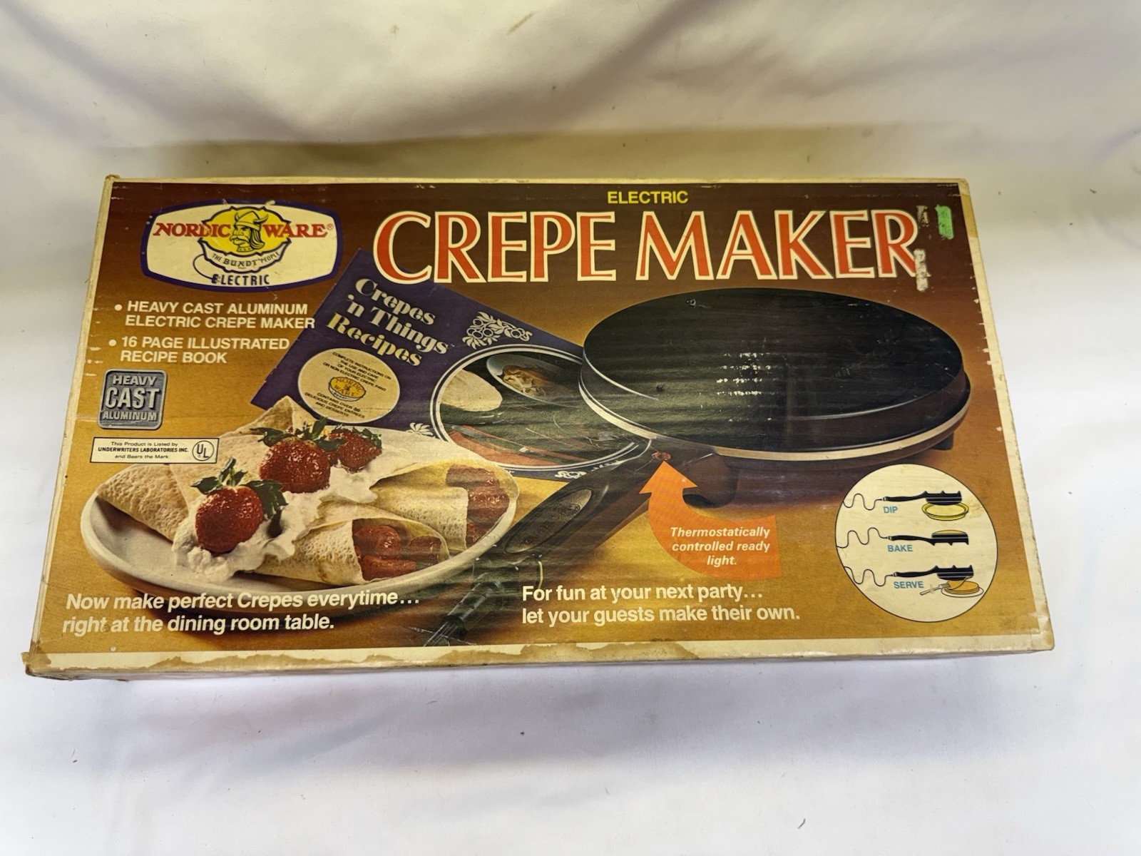 Vintage Nordic Ware Electric Crepe Maker Heavy Cast Aluminum *Read*