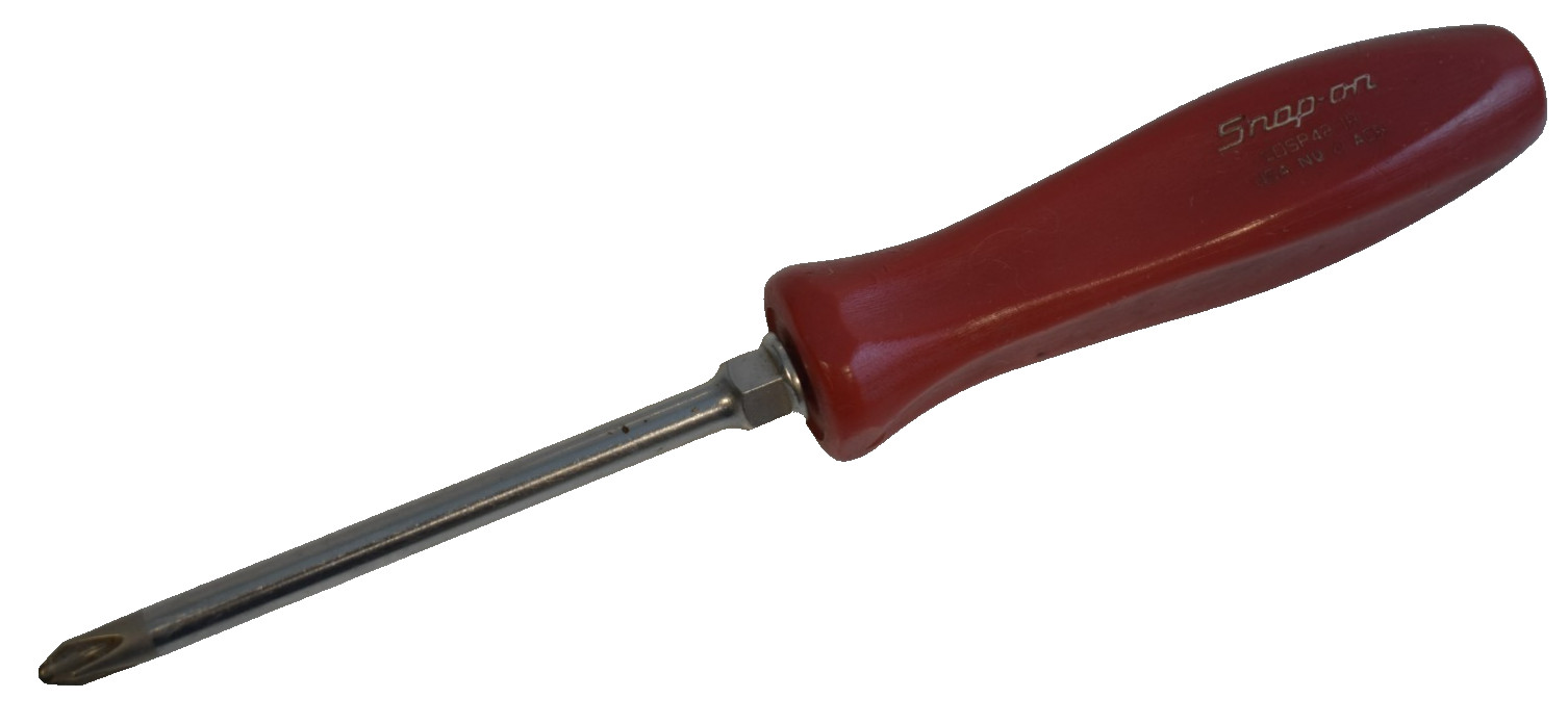 Snap on Tools SDSP42 IR #2 Phillips Hard Plastic Handle Screwdriver Red USA