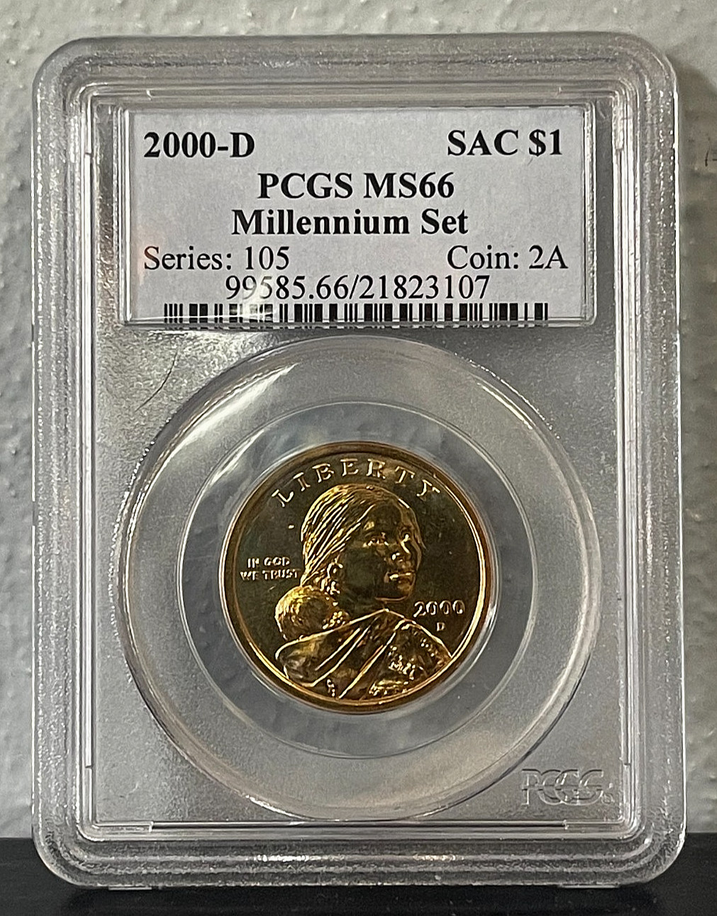 2000-D Sacagawea Dollar PCGS MS66 Millennium Set