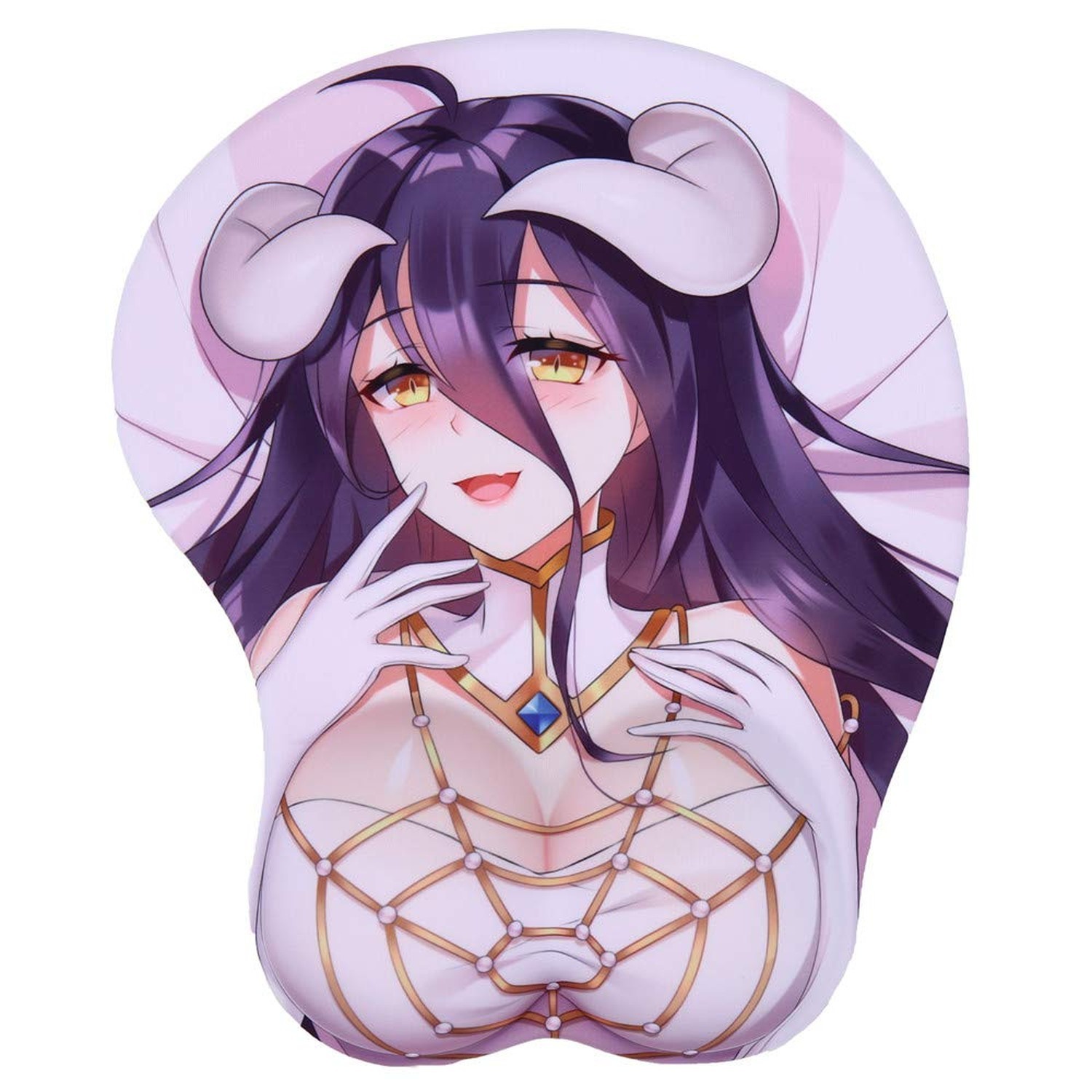 Overlord New Albedo 3D Mousepads Girl Anime Mouse Pads with Wrist Rest 2Way S...