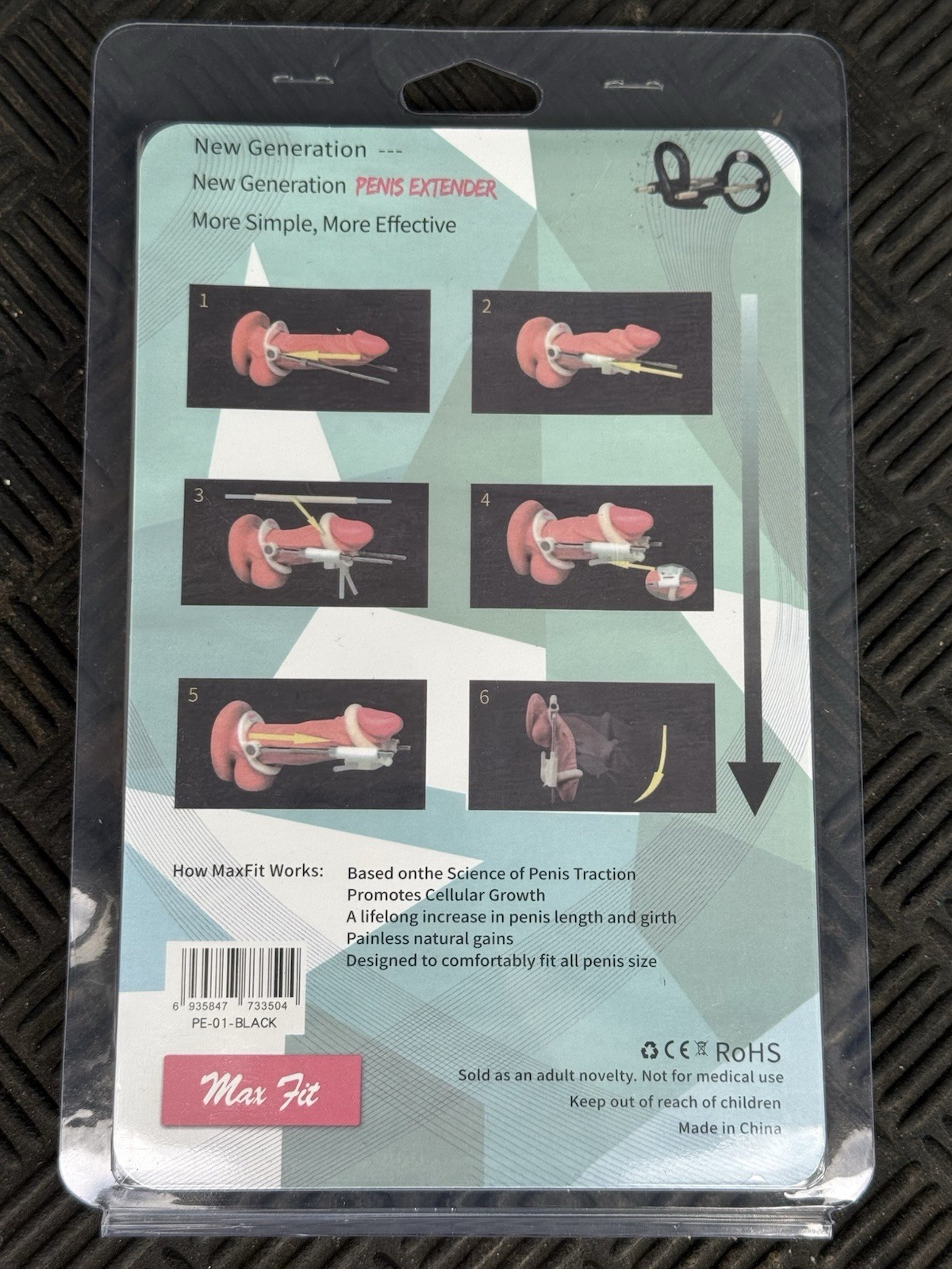 Penis Extender for Men Max Fit Gold / black - New!