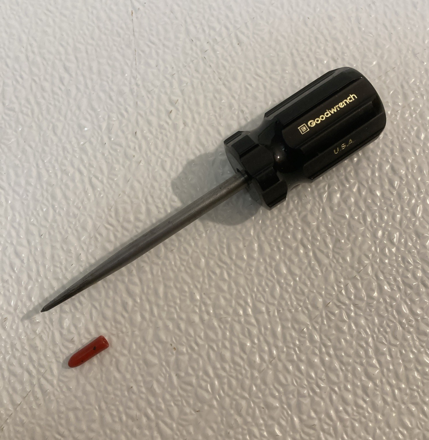 Scratch Awl GM Goodwrench -Large Grip - Overall Length 5” Blade 3” Long - U.S.A.