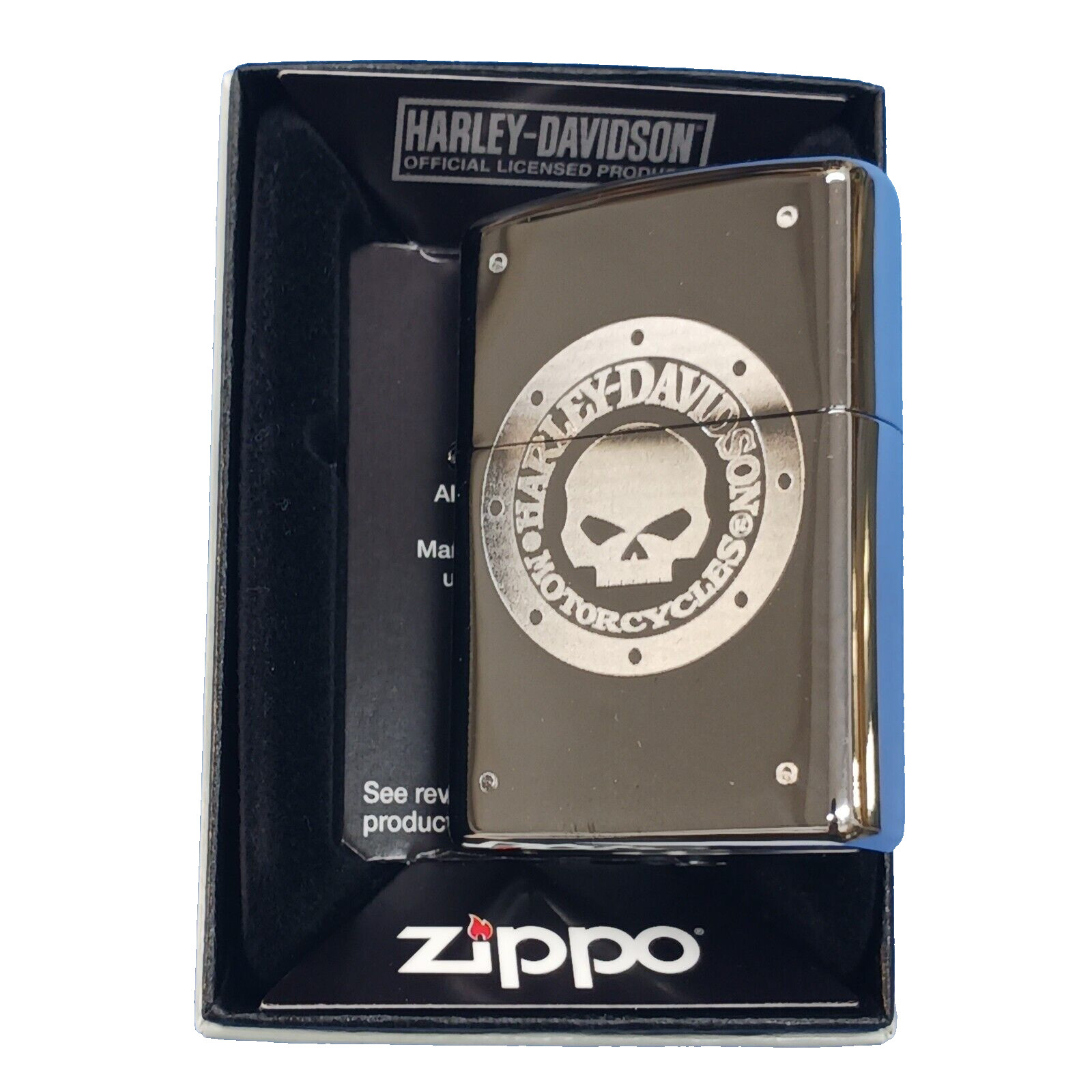 Zippo Harley Davidson Logo & Skull 29657