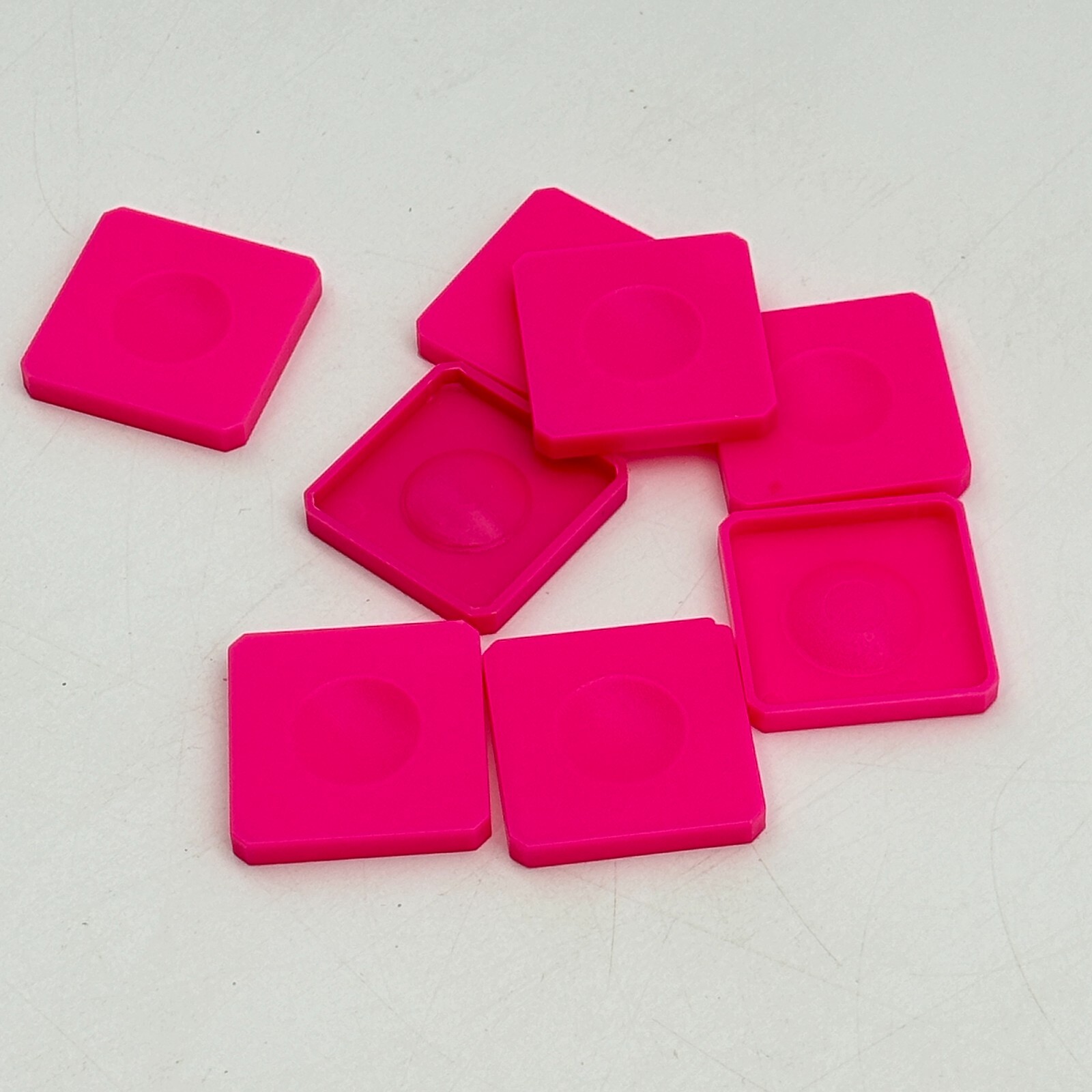 Square Up 8 Plastic Pink Tiles 2009 Replacement Pieces Parts