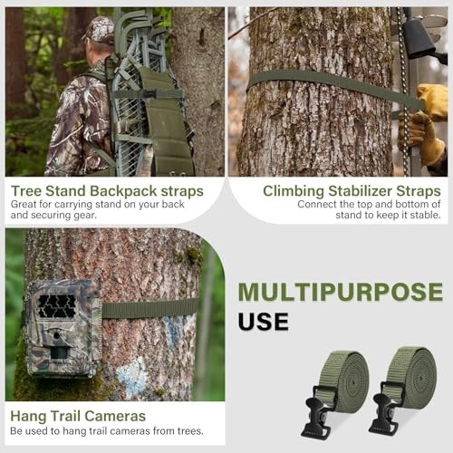 Utility Straps for Tree Stands - Climbing Stand Stabilizer & Backpack Straps - 2