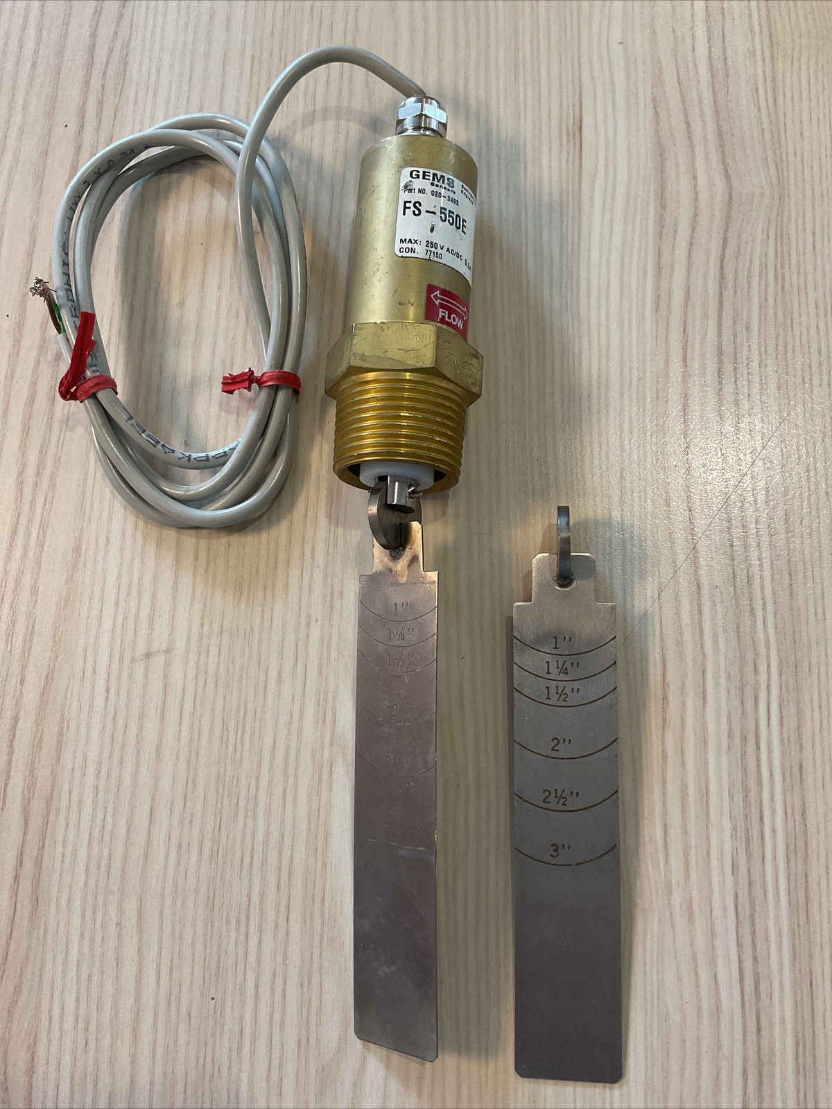 GEMS FS-550E Paddle Switch 020-3493 Flow Switch