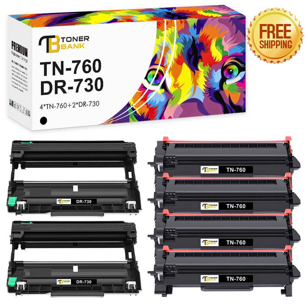 TN760 Toner DR730 Drum Compatible With Brother HL-L2370DW MFC-L2717DW TN-760 Lot