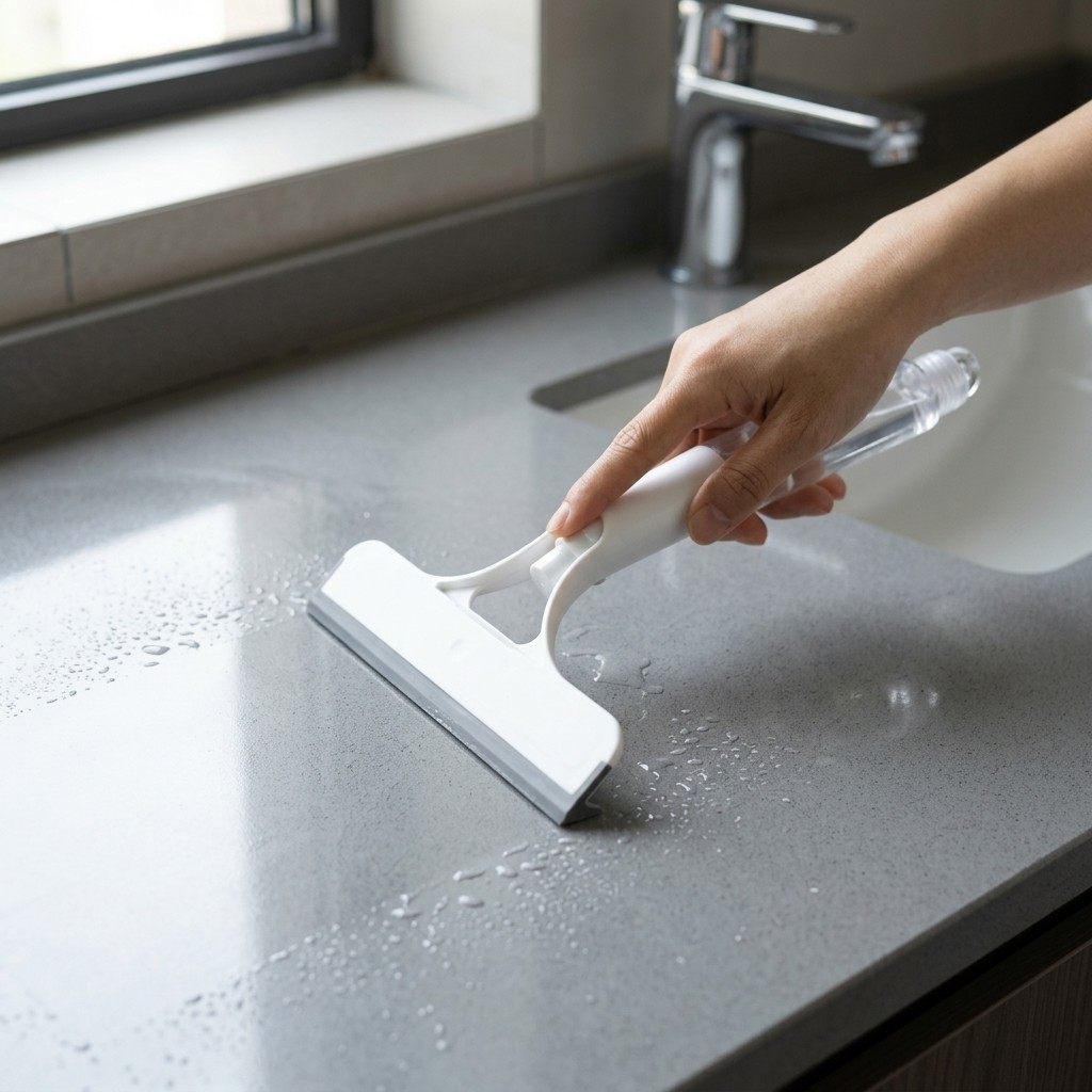 Home Window Mirror Cleaning Tool White Multi-Function Glass Squeegee