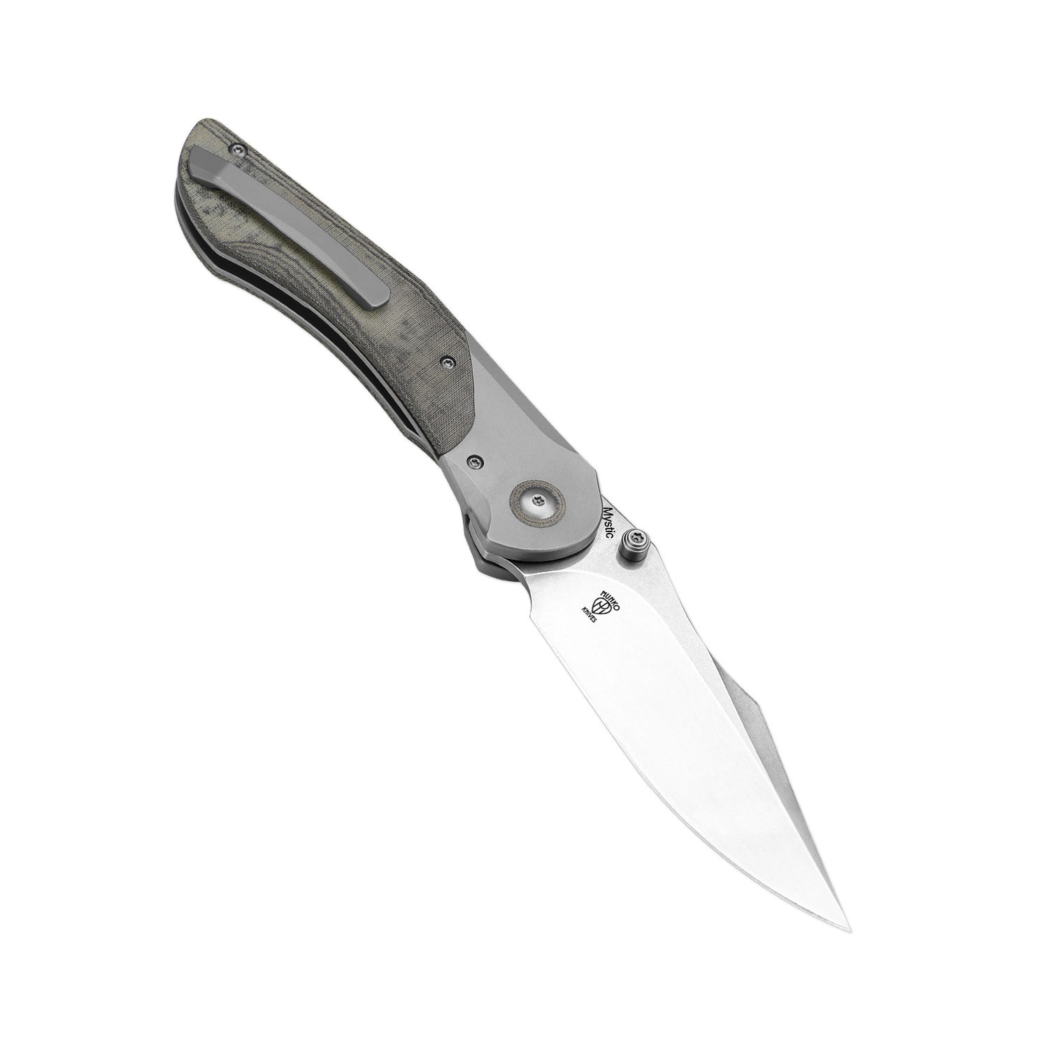 Kizer Mystic EDC Folding Pocket Knife Rex45 Blade Titanium & Micarta Handle