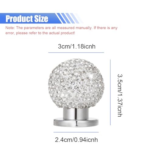 YoRise Bling Car Push Start Button Cover, Rhinestone Car Start Button White