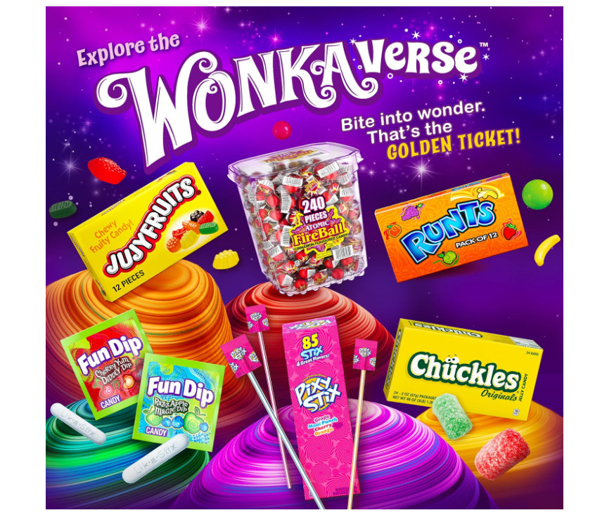 Wonka Atomic Fireball, Candy, Cinnamon Flavor, Individually Wrapped, 64.8oz (240