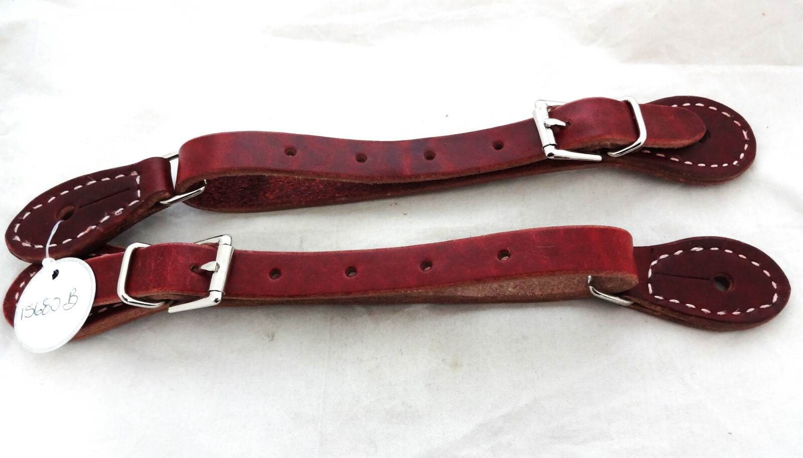Billy Cook Leather Latigo Bronc Cinch Spur Strap Western 5/8 inch Pair Horse NWT