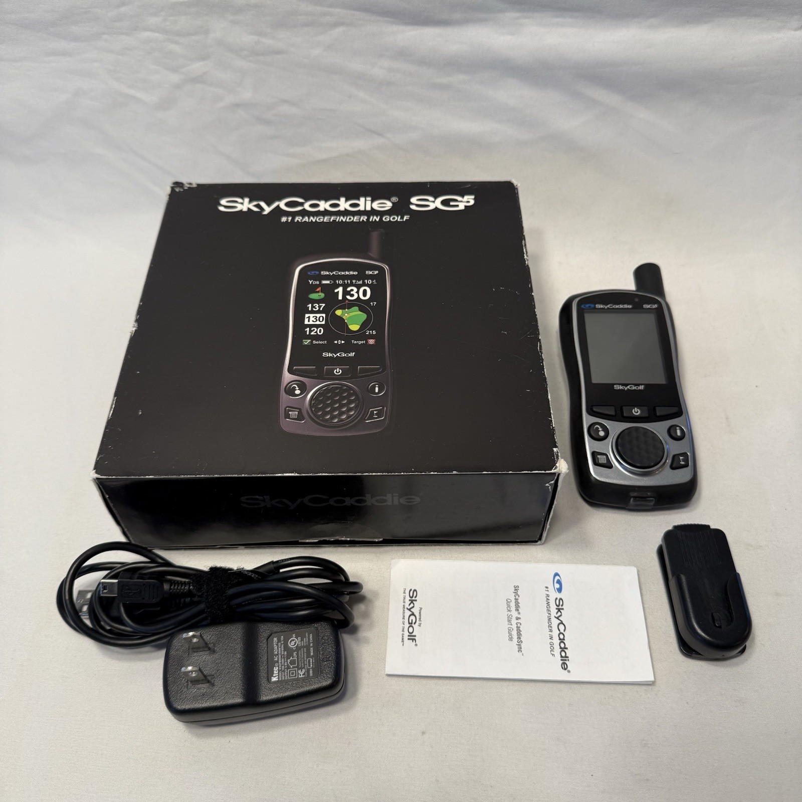 Sky Caddie SG5 Handheld GPS SkyGolf Rangefinder W/ Manual & Cords - Tested