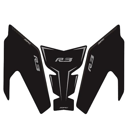 Motorcycle Fuel Tank Protector For Yamaha R3 Fuel Tank Pad Non-Slip Gas Black