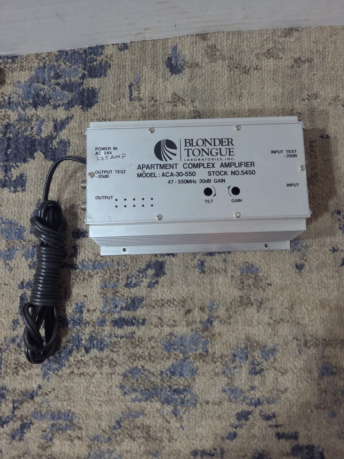 Blonder Tongue ACA-30-550 Apartment Complex Amplifier 47-550MHz 30dB Gain