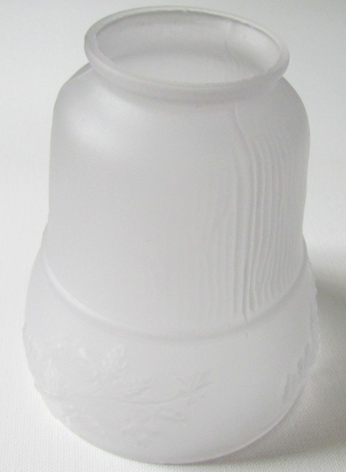 Antique Single Glass Lamp Globe Bubbled Frosted Body Rose Pattern
