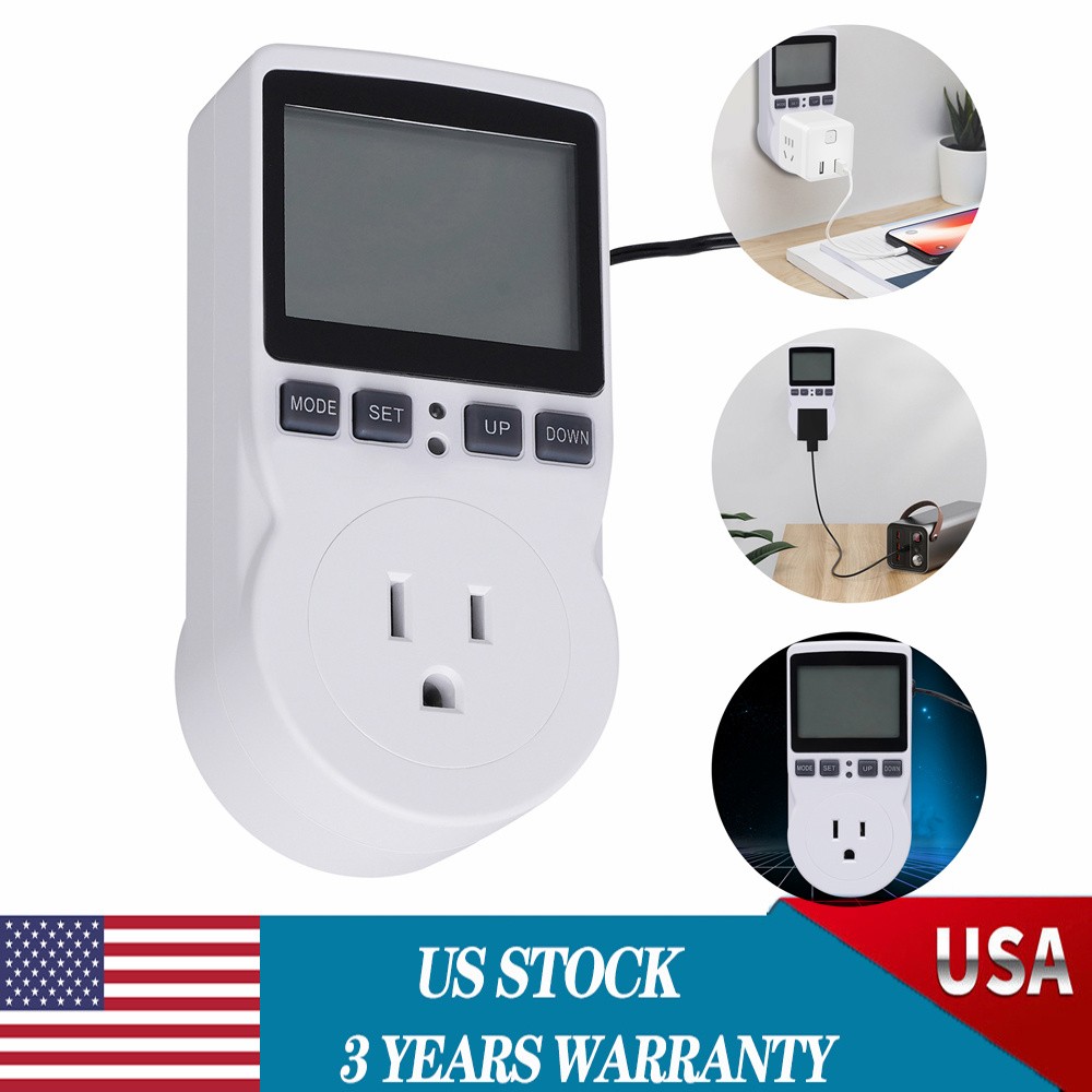 LCD Digital Plug in Thermostat Timer Switch Socket Temperature Controller Switch