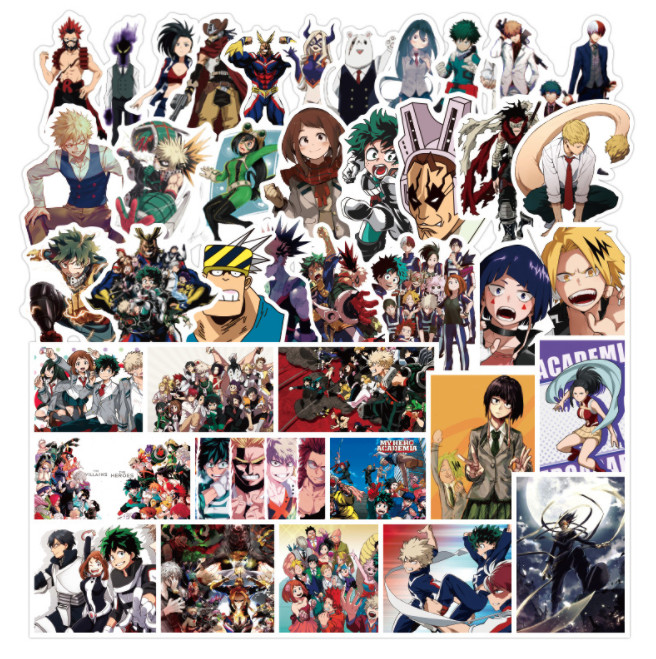 Mix 10 PCs My Hero Academia Anime Luggage Laptop Notebook Sticker-No Duplicate