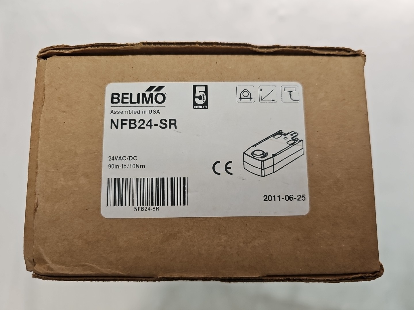 Belimo NFB24-SR 24VAC/DC Spring Return Damper Actuator 90in-lb/10Nm