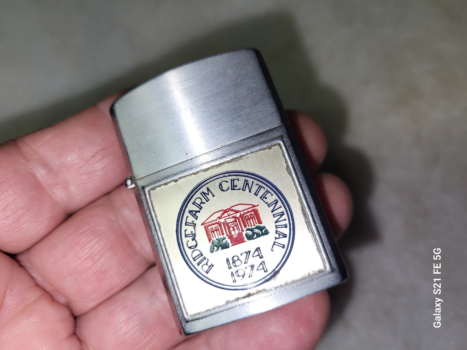 Unfired Barlow Ridge Farm Vermilion County IL Centennial Advertising Lighter