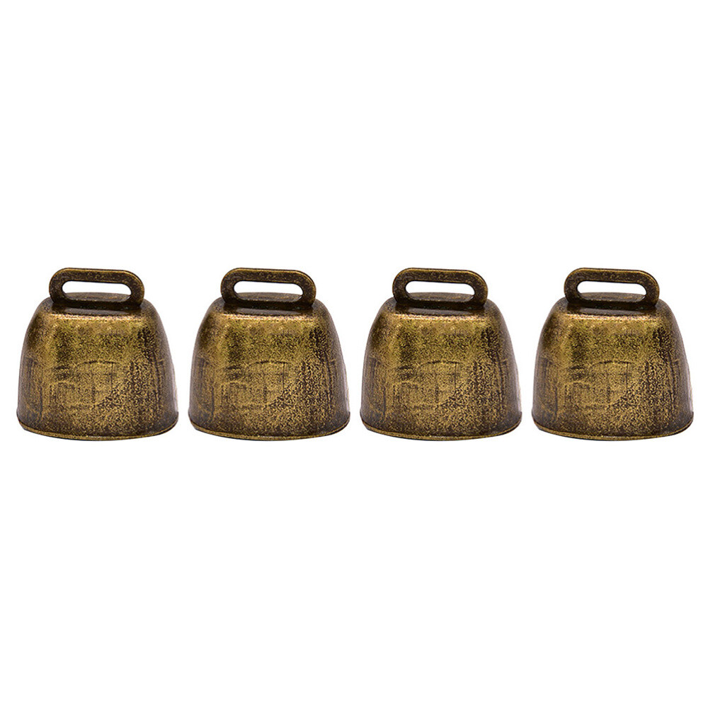4PCS Goat Bell Handheld Bell Anti Theft Bronze Bell Horse Bell Pet Grazing Bell