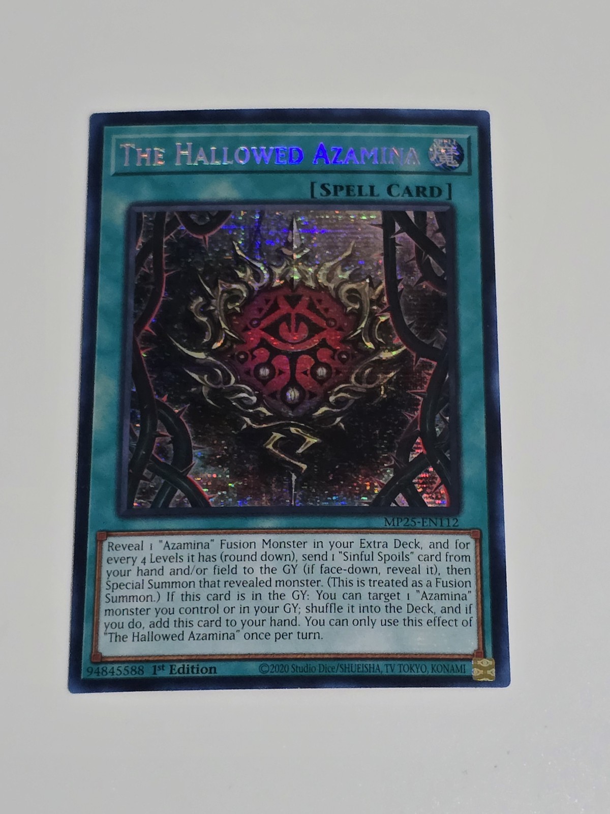 The Hallowed Azamina MP25-EN112 Prismatic Secret Rare 2025 Mega-Pack NM Yugioh