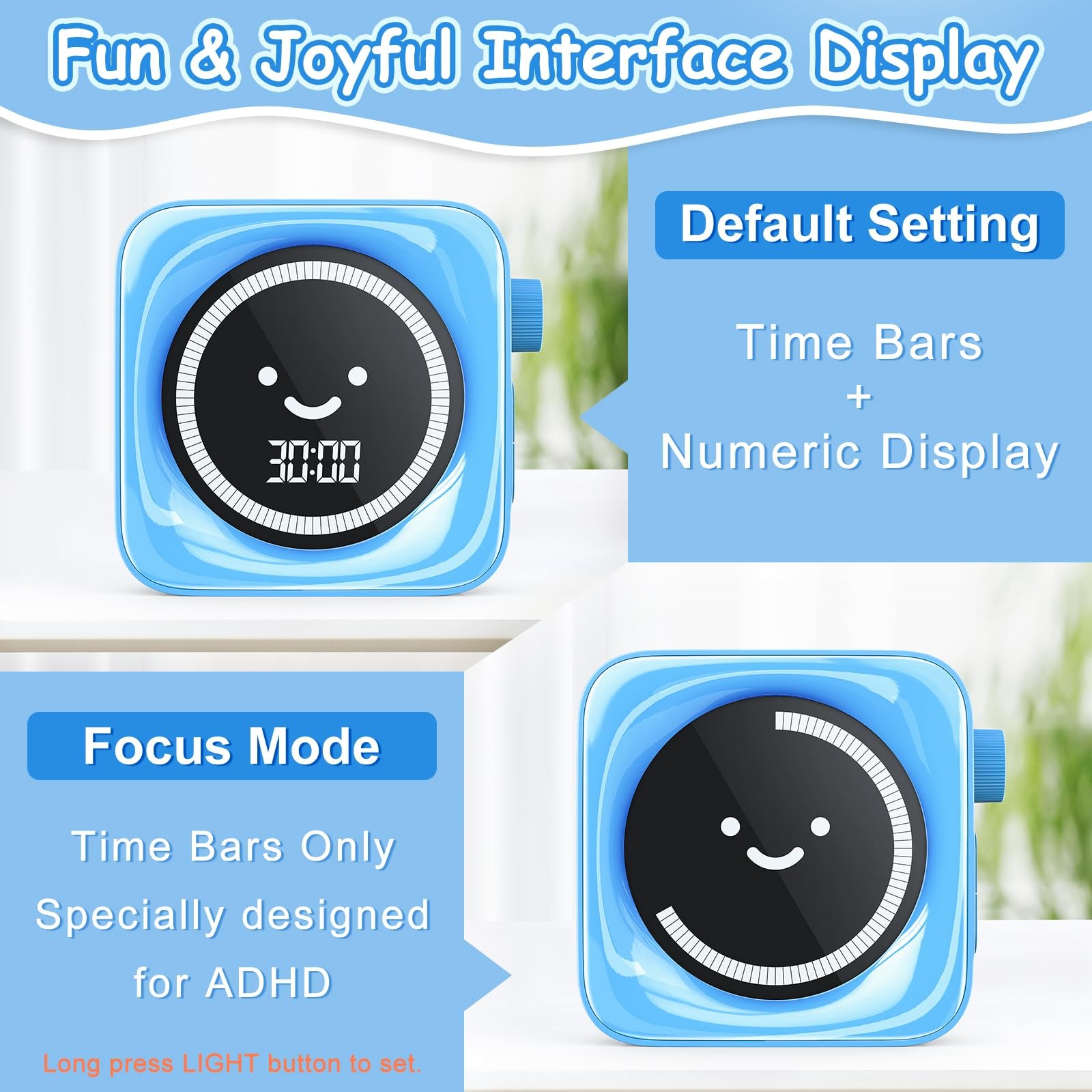 Visual Kids Timer, 99~Minute Digital Classroom Countdown Timer