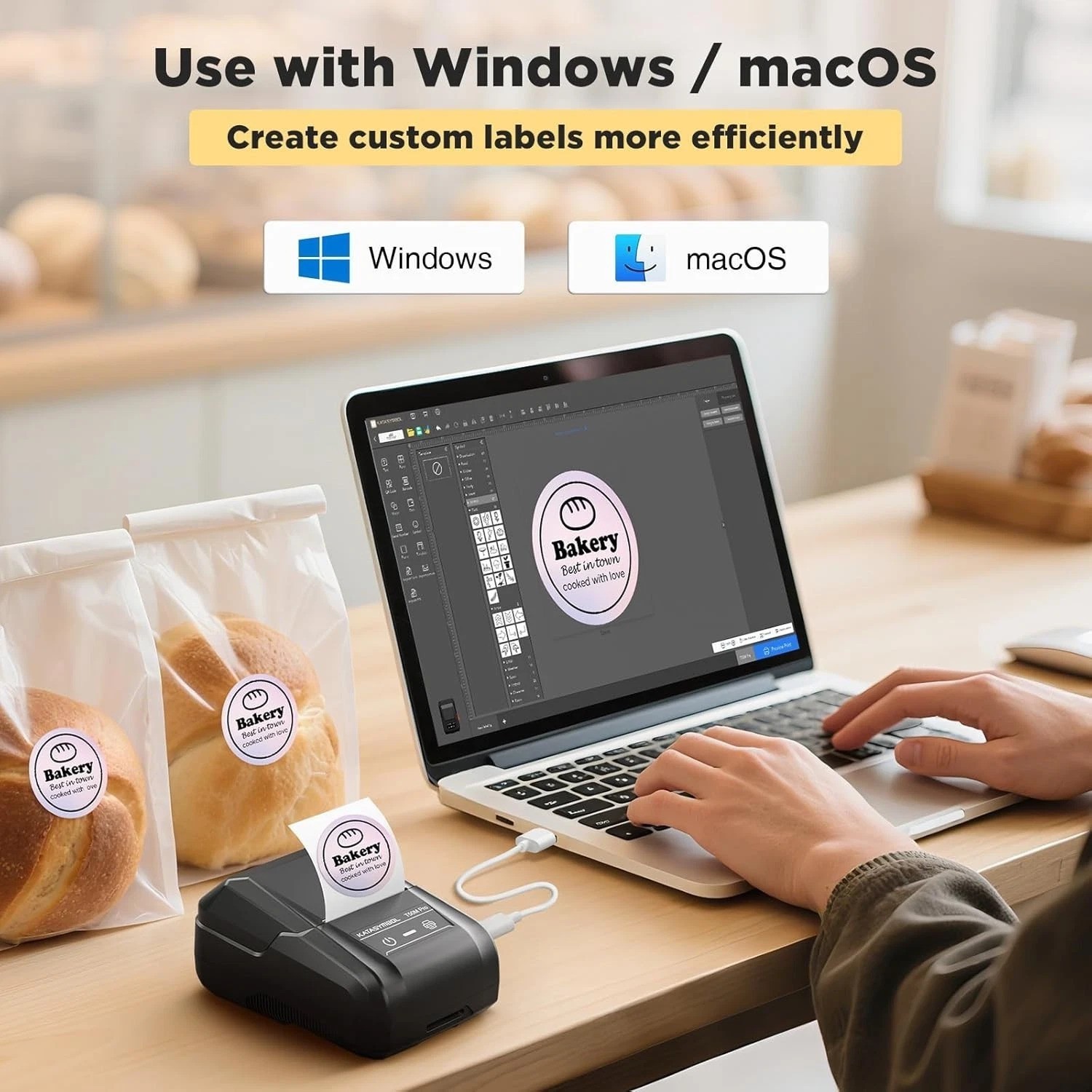 Smart Labeling Machine with App Control and Multiple Font Options for Easy Use