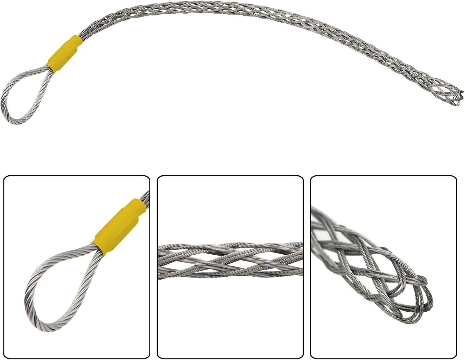 1 Pack Cable Pulling Grip, Electrical Wire Puller Sock, Stainless Steel Mesh ...