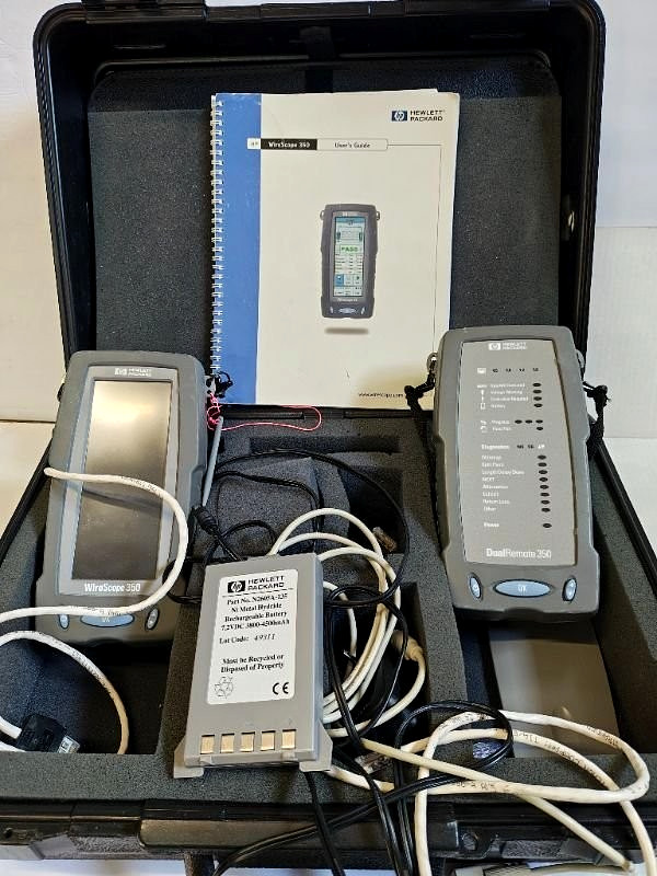 HP Agilent WireScope 350 Cable Certifier with DualRemote 350 & Case (16C/B1)