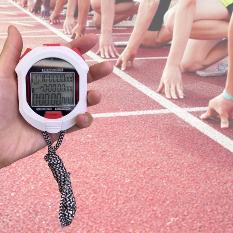 Professional Handheld Digital Stopwatch Timer Electronic Chronograph Stop Watch