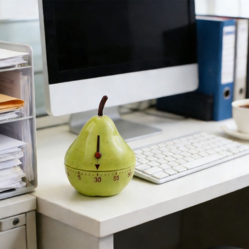 Accurate 60Minute Pear Shaped Timer Mechanical Operation Kitchen Reminder