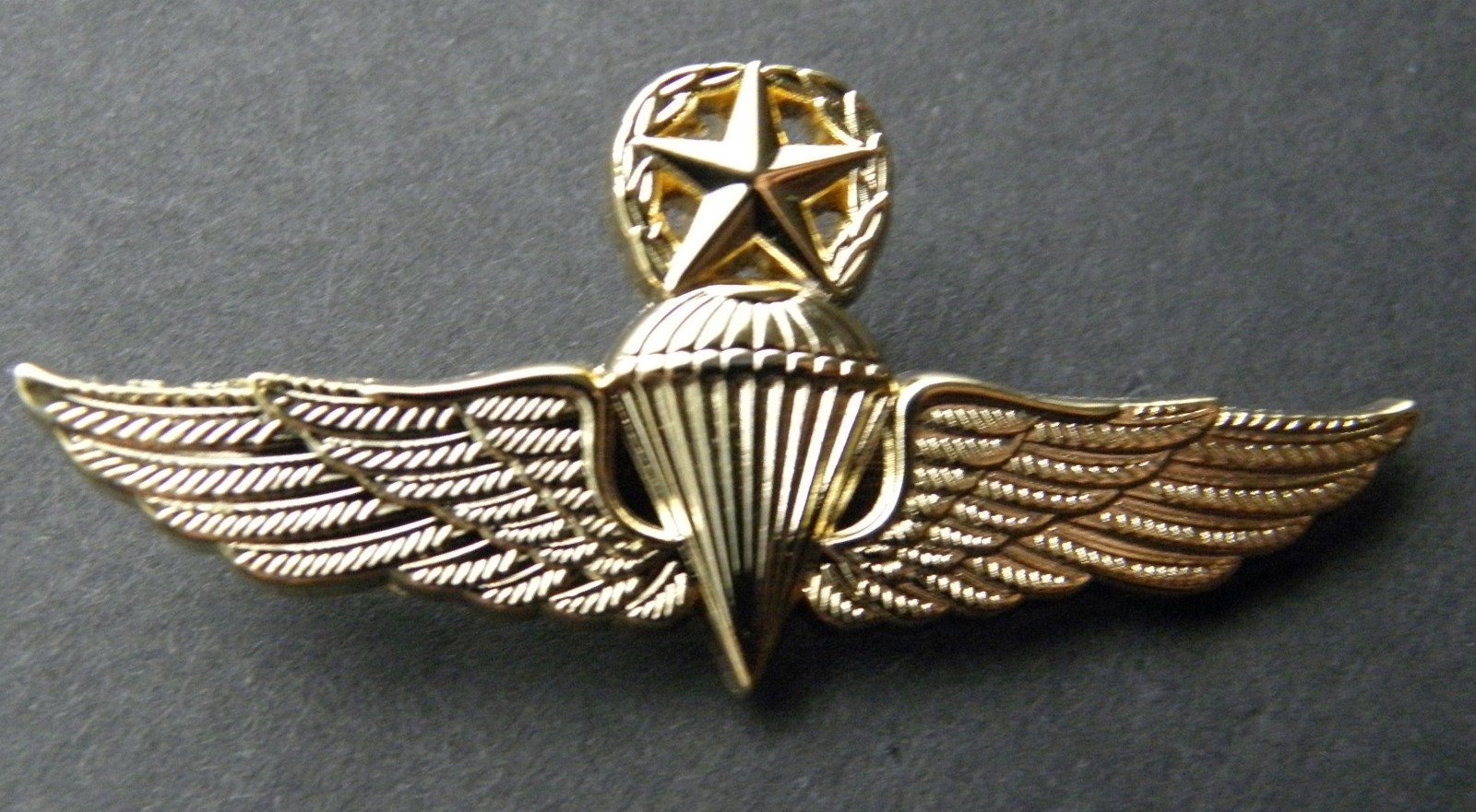 DOMINICAN REPUBLIC PARA LARGE JUMP WINGS LAPEL PIN BADGE 2.3 inches