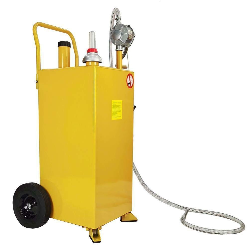 30 Gallon Fuel Gas Caddy, For ATV Car Mowers Tractors Boats,Yellow