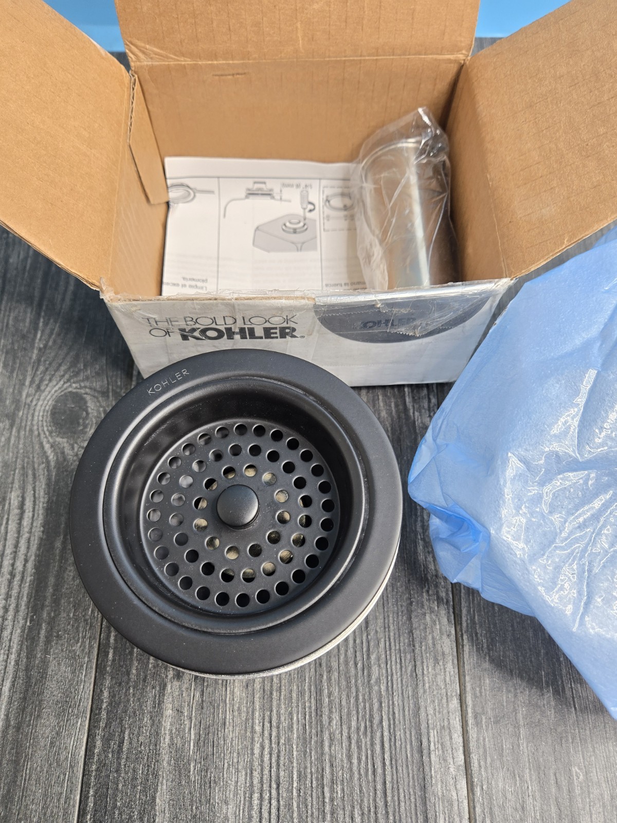 Kohler 8801-BL Duostrainer Sink Strainer Drain Basket Matte Black NEW IN BOX