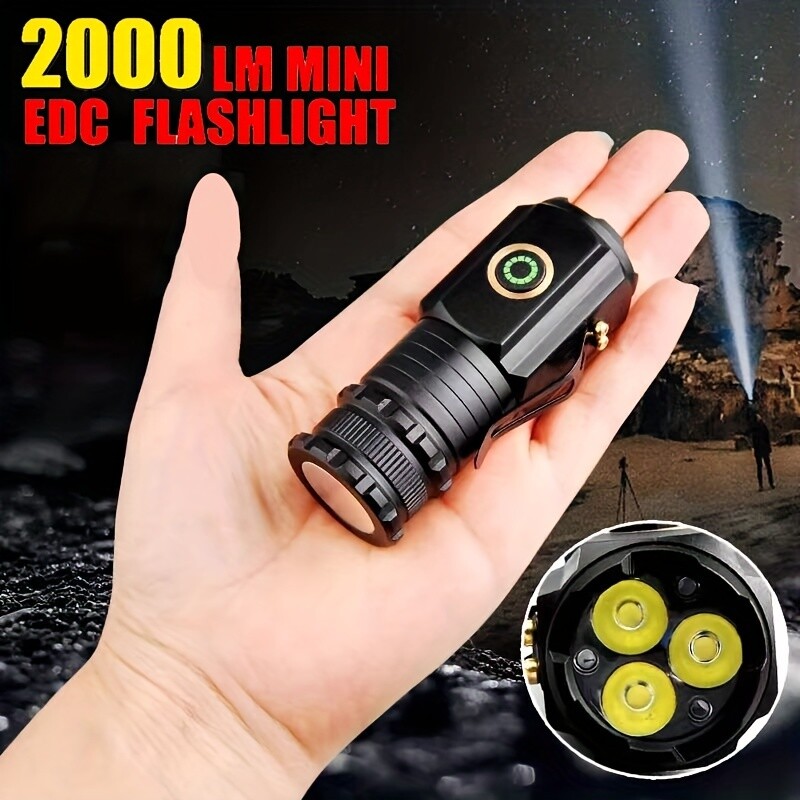 5 - Mode USB Rechargeable LED Flashlight Using 18350 Battery