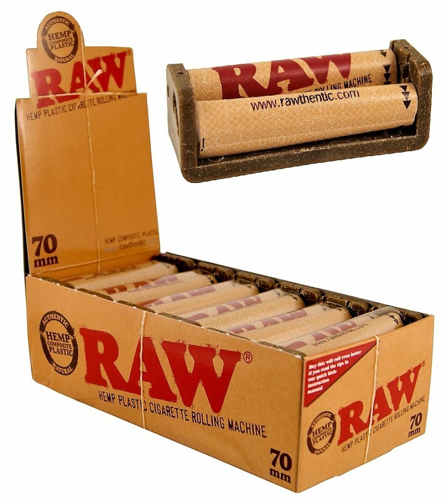 4x RAW HEMP ROLLING PAPER MACHINE ECO PLASTIC 70MM