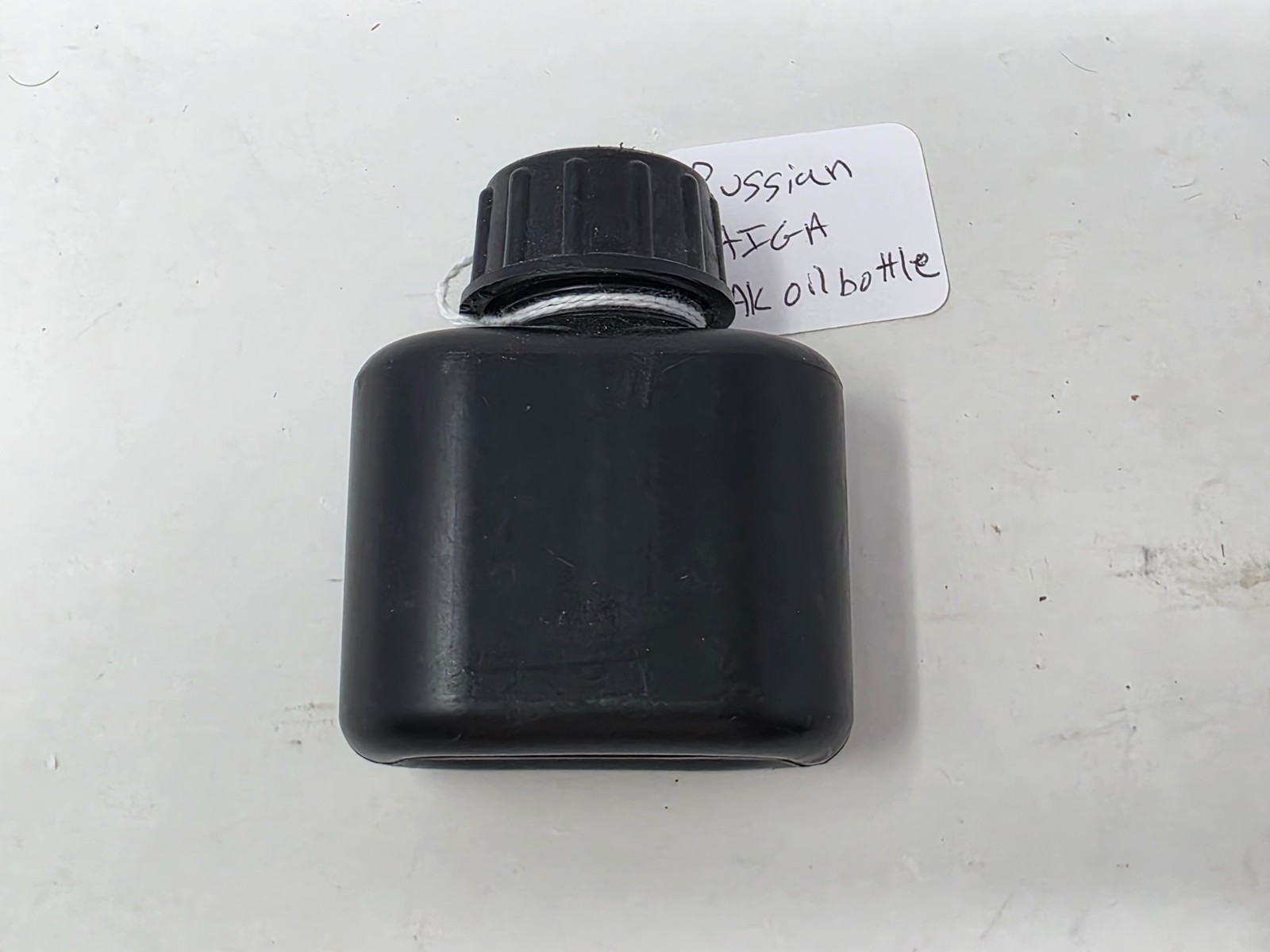 Surplus Russian 7.62x39 Black Plastic Oil Bottle