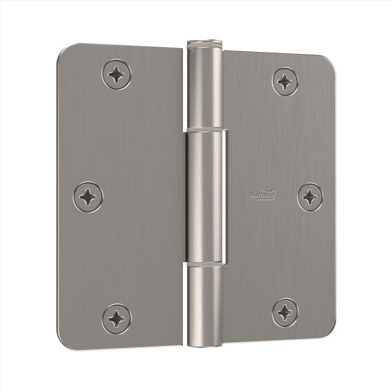 National Hardware Squeak Guard Hinges 5/8 In. Radius Round Corner 3-Pack in Sati