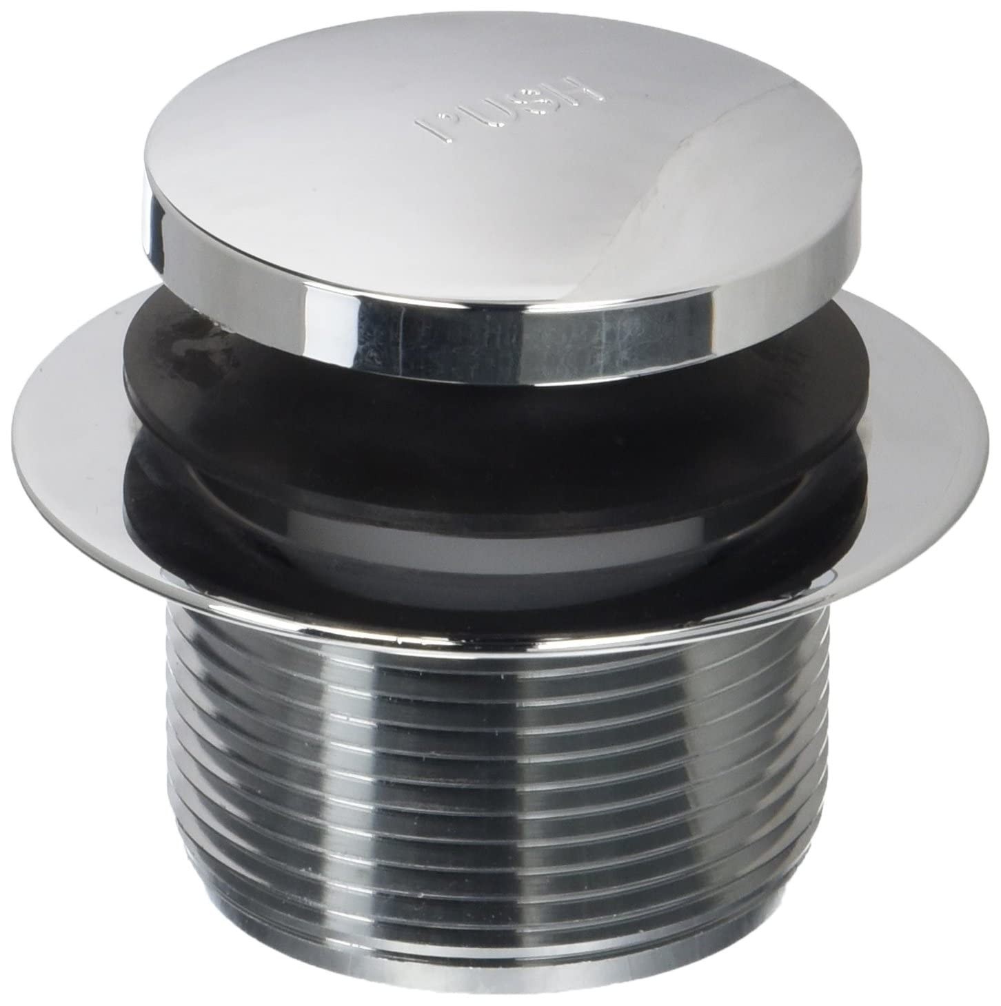 Y593244CP White Tubular Tip-Toe Bath Waste and Overflow Assembly, Polished Ch...