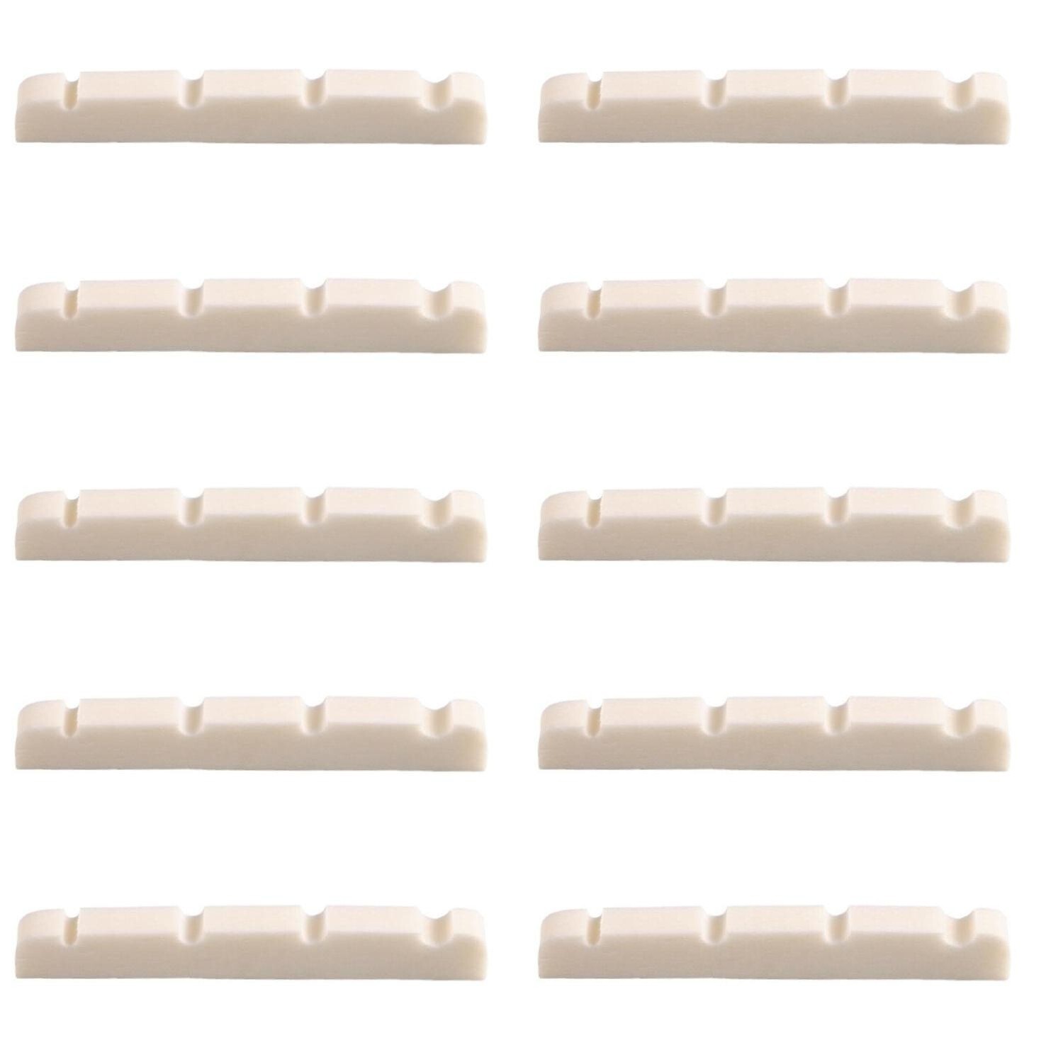 10x Bone Bass Nut 1 1/2"x9/64"x3/16" (38x3.5x5mm) Luthier 4-String