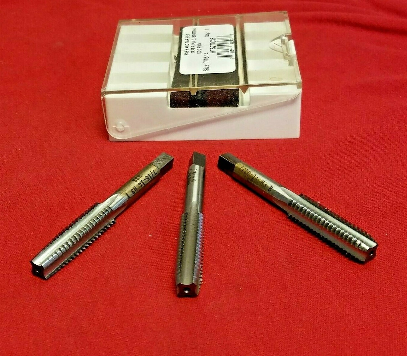 7/16-14 NC Tap Set Alfa HTS270036 3PC Taper Plug & Bottom High Speed Steel HS RH