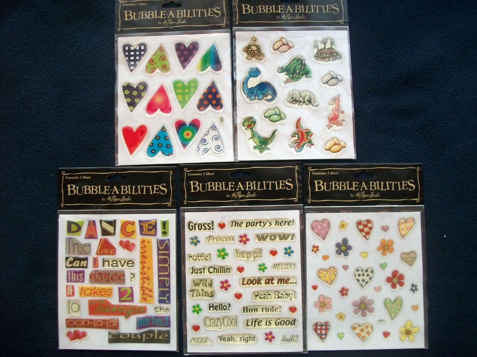 LOT OF 5 - BUBBLE-A-BILITIES The Paper Studio Brand New