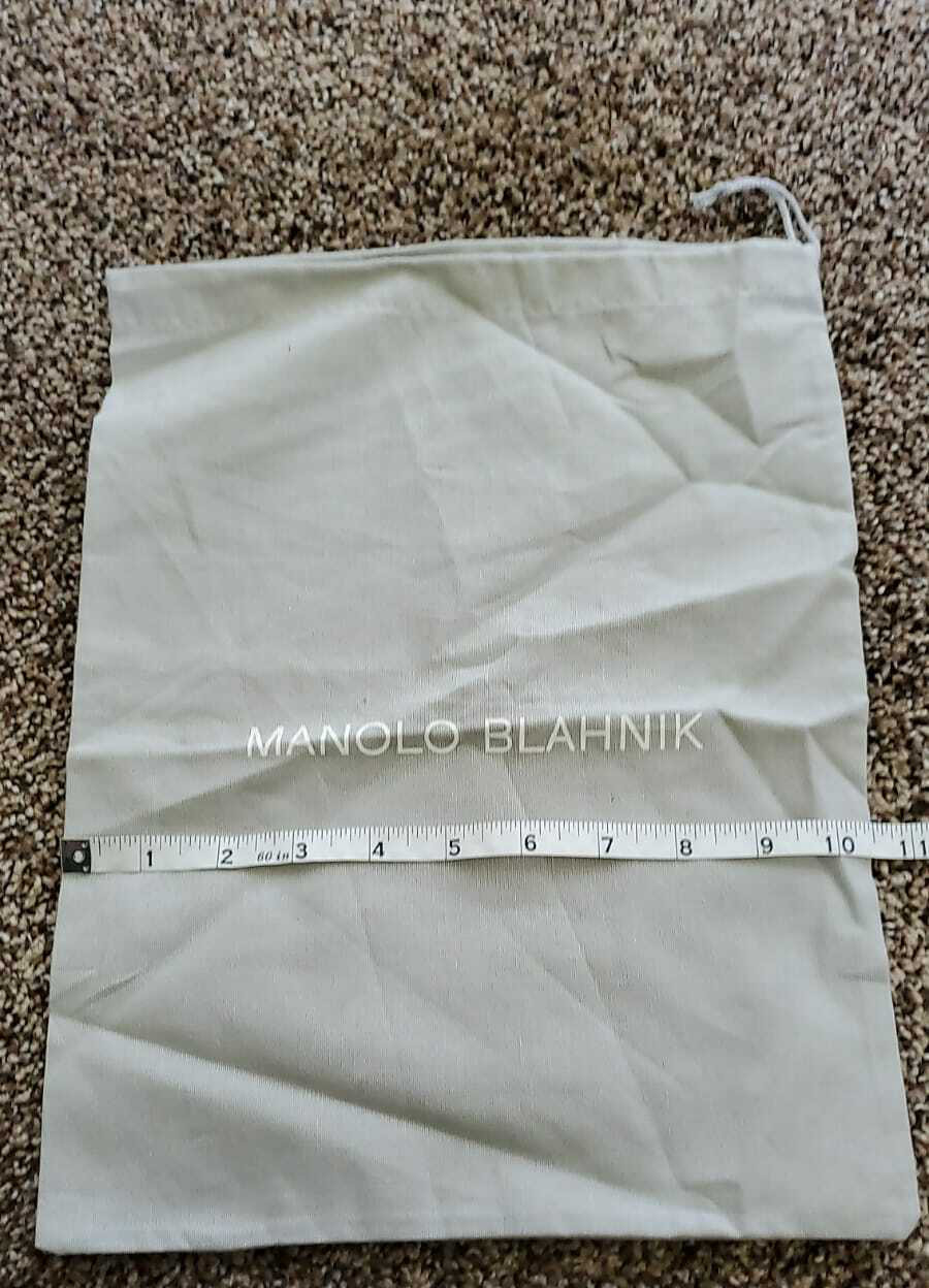 NEW MANOLO BLAHNIK dust bag 13 1/2 x 10 1/2 gray