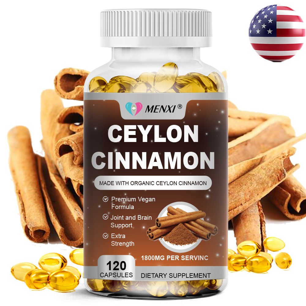 120 Ceylon Cinnamon Capsules 1800mg | Heart Health & Blood Sugar Support Non-GMO
