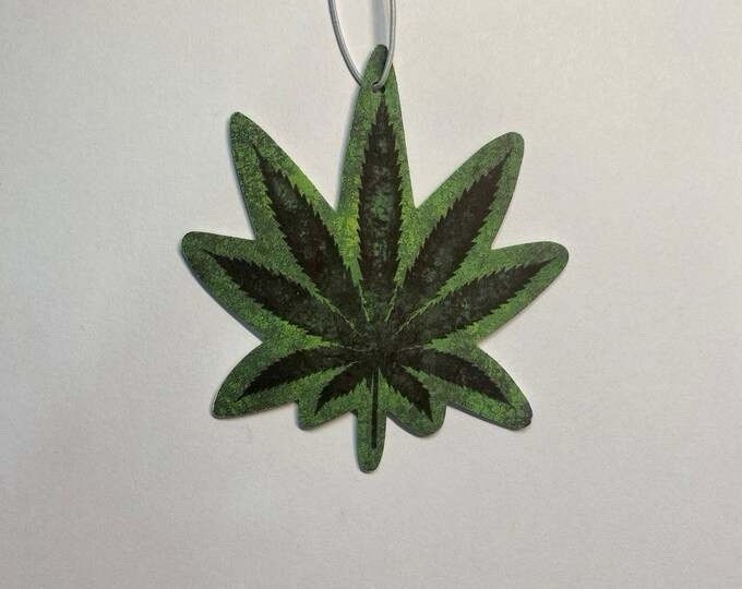 Weed Car Air Freshener Marijuana Cannabis 420 Decal Free Shipping!